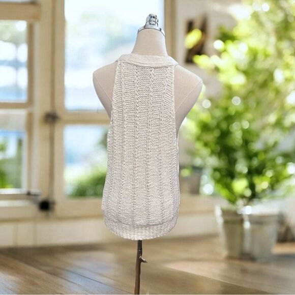 ANTHROPOLOGIE PILCRO Button Down Cable-Knit Sweater Tank Size XL - Picture 3 of 15